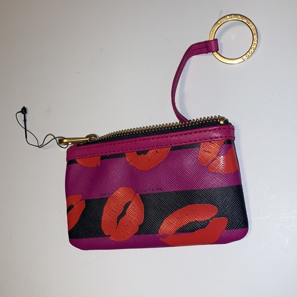 🆕 Marc by Marc Jacobs Multicoloured Lip Print Leather Coin Pouch - Picture 4 of 7